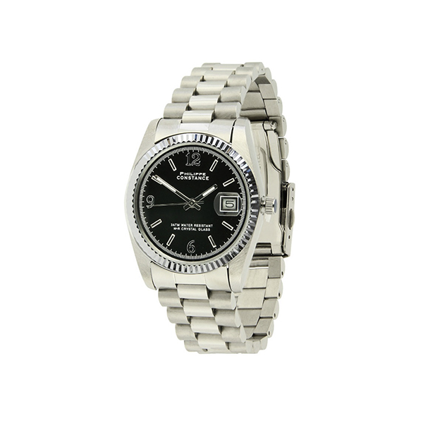 Philippe Constance horloge Plain zilver-zwart kartel