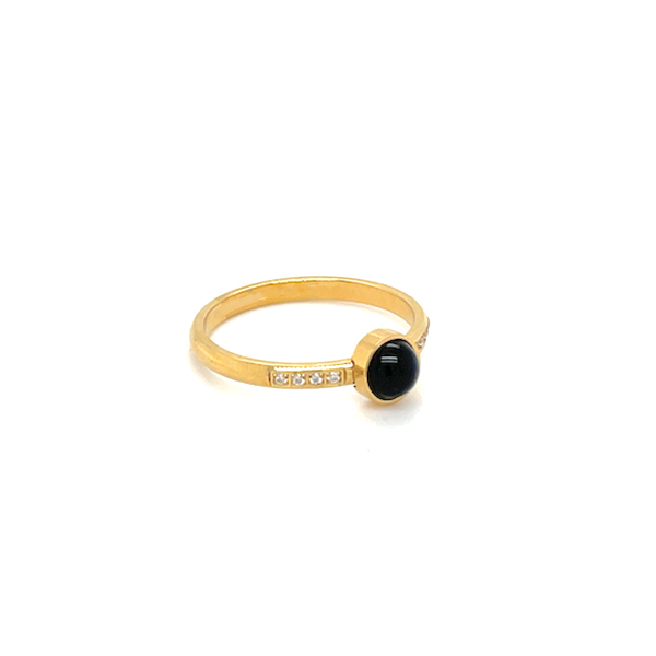 Zag Bijoux ring Dot zwart