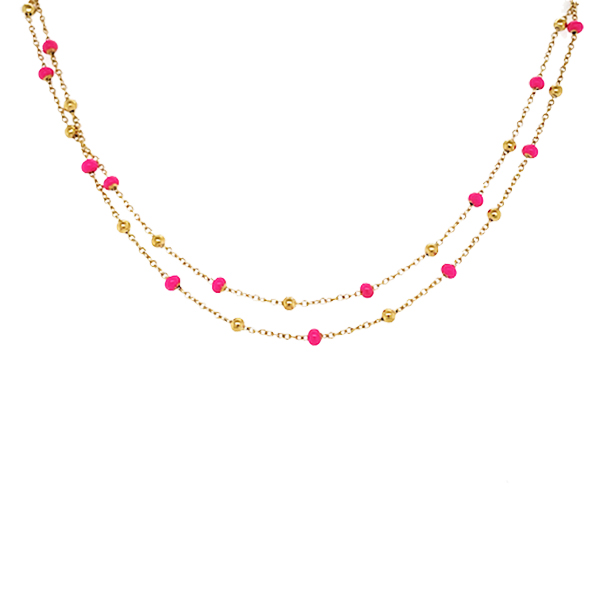 ZAG Bijoux ketting Beads roze