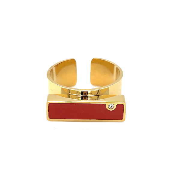 ZAG Bijoux ring Baretta rouge