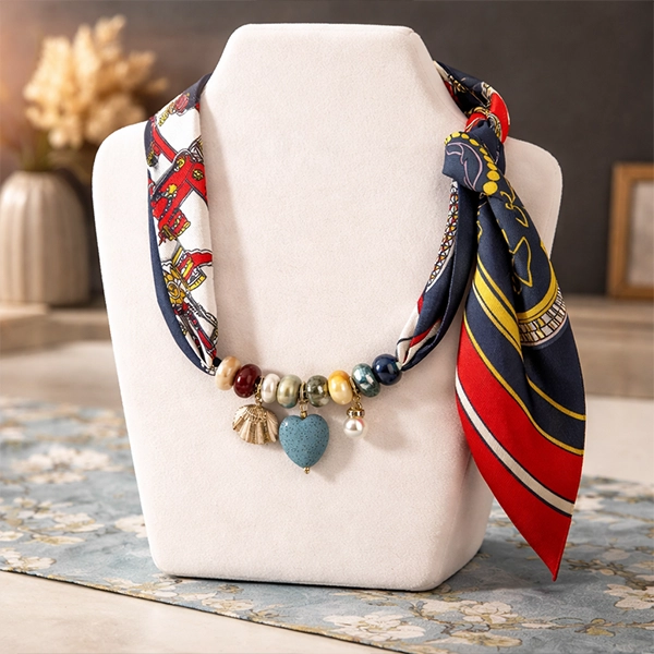 Sjaalketting Bite blue