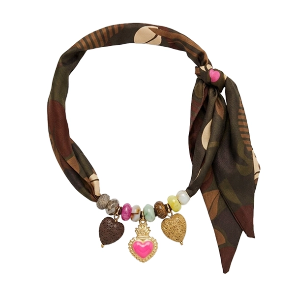 Sjaalketting Coffee pink