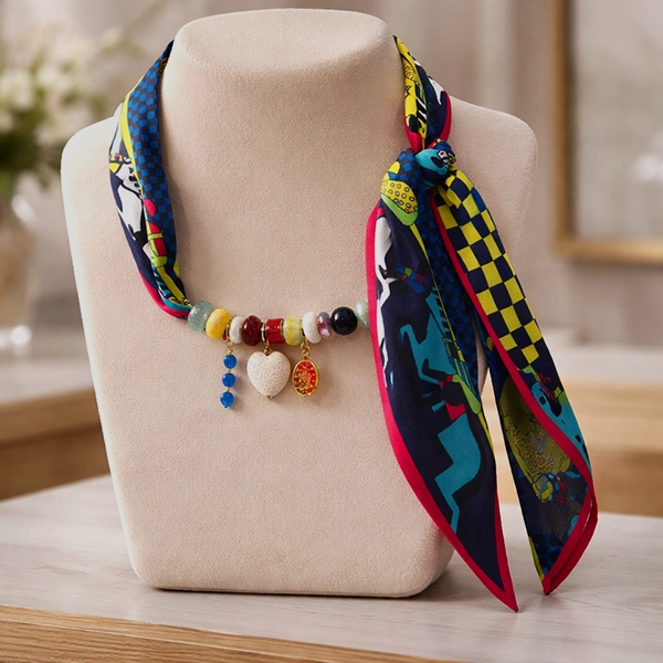 Sjaalketting Bite blue