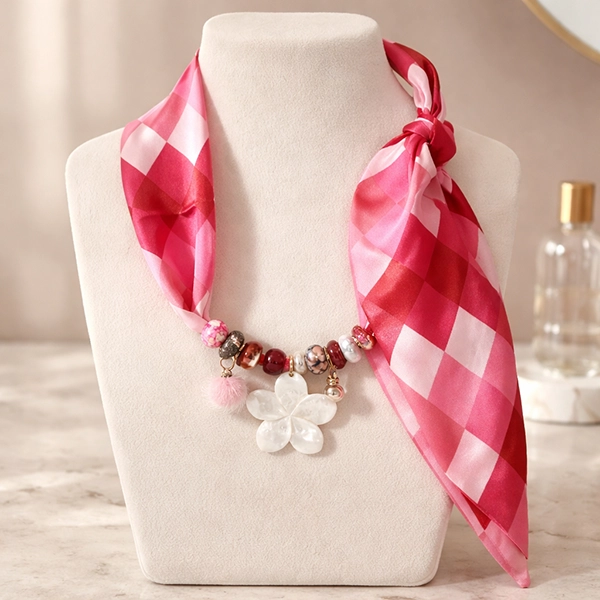 Sjaalketting Wieber roze