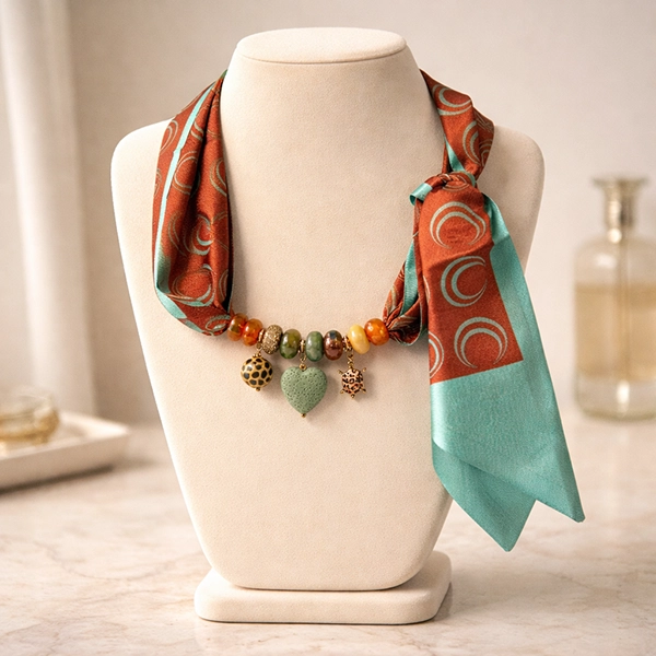 Sjaalketting Circle green