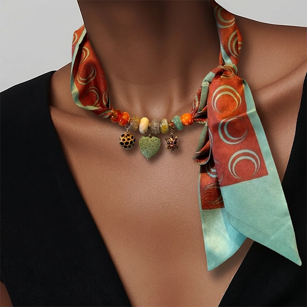 Sjaalketting Circle green