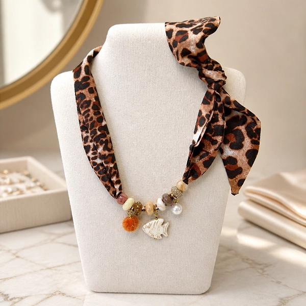 Sjaalketting panther orange