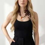 Sjaalketting panther orange