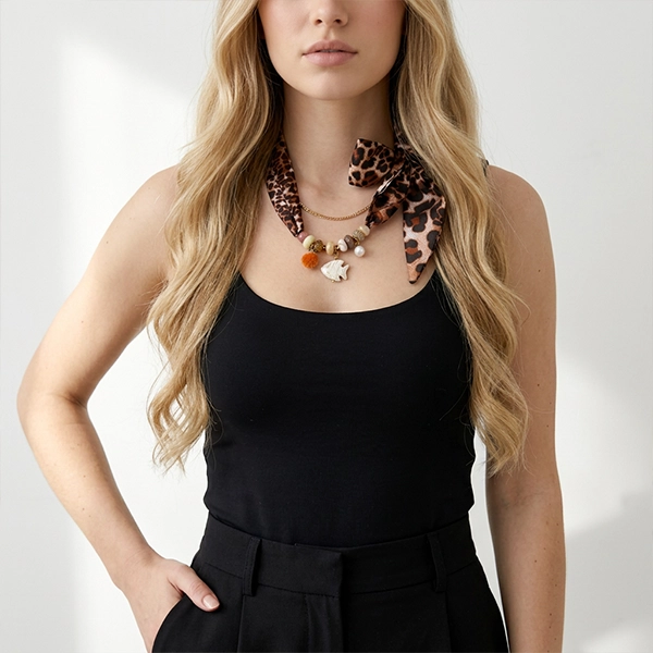 Sjaalketting panther orange
