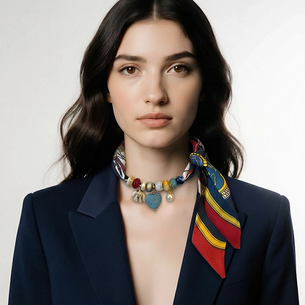 Sjaalketting Bite blue