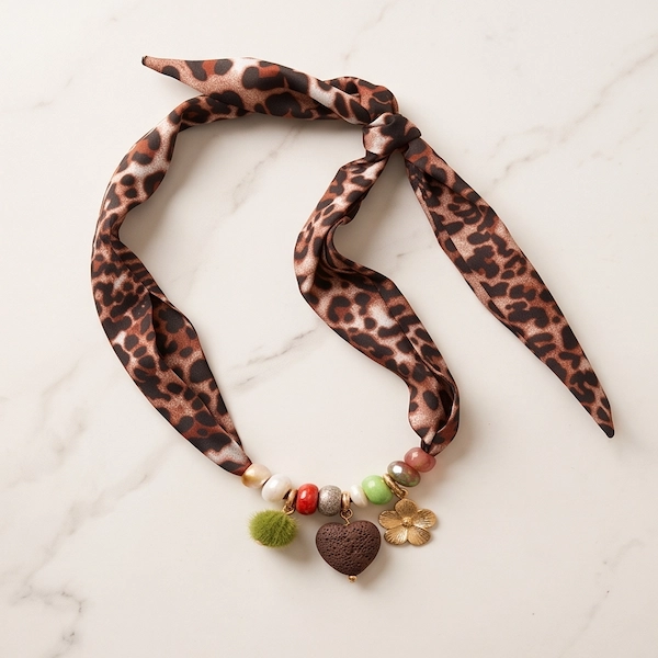 Sjaalketting panther green