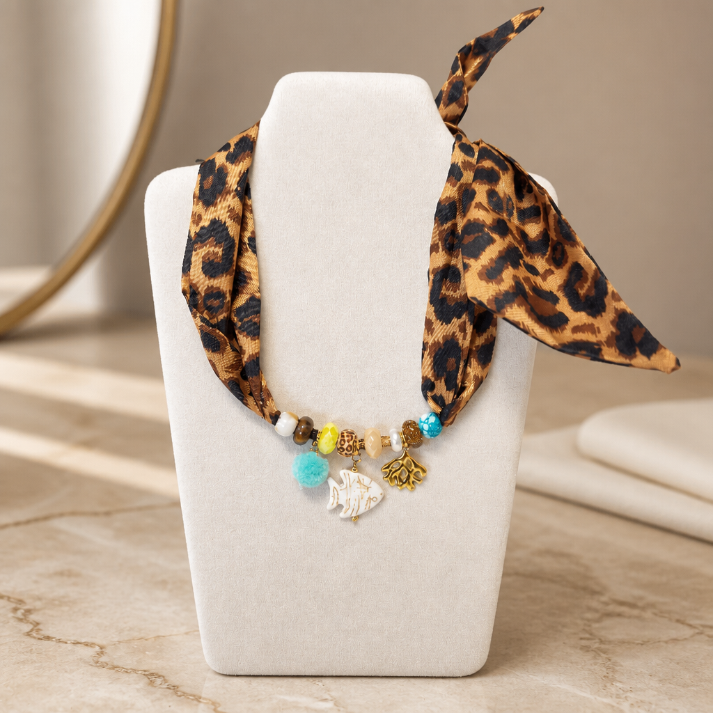 Sjaalketting panther blue