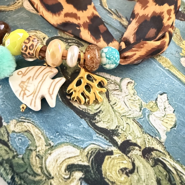 Sjaalketting panther blue