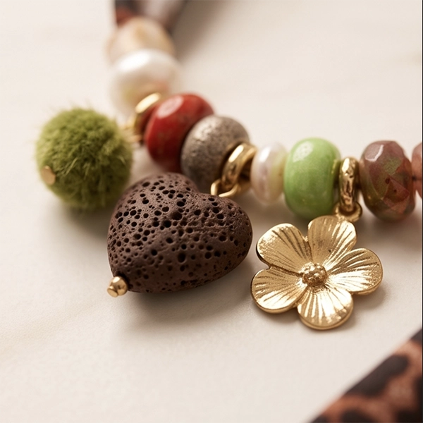 Sjaalketting panther green
