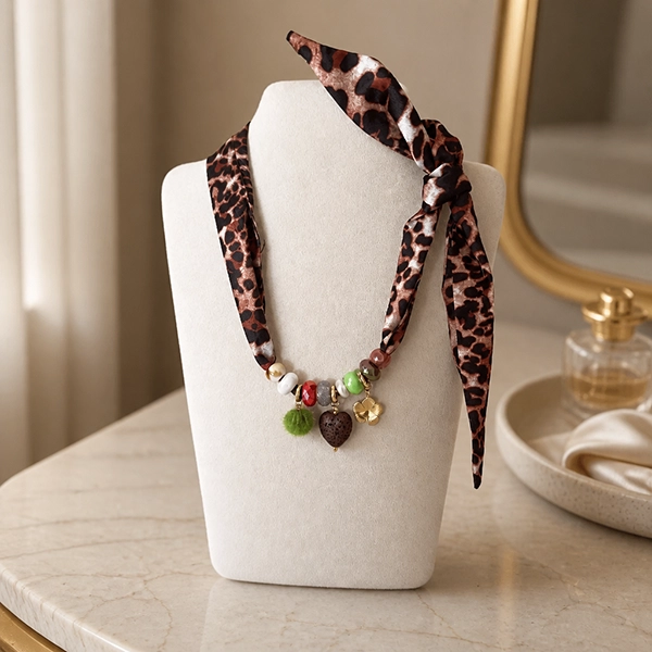 Sjaalketting panther green