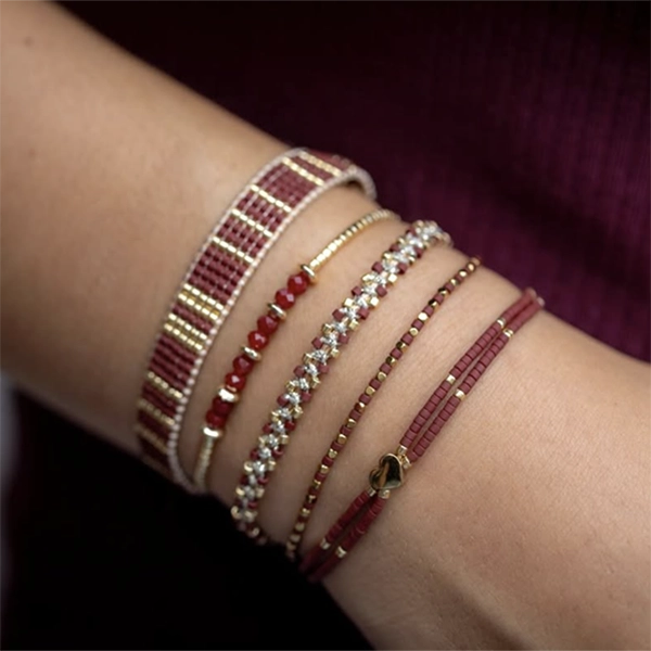 Meet Coco armband Renee burgundy