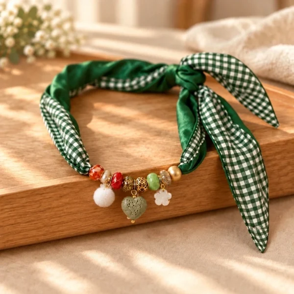 Sjaalketting Square green 2