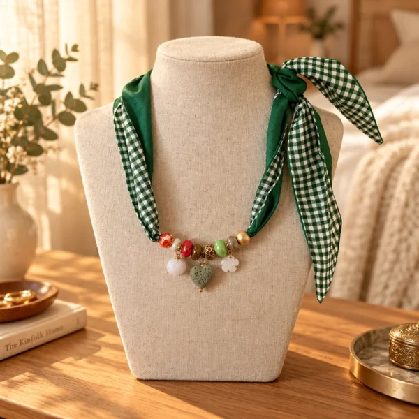 Sjaalketting Square green 2