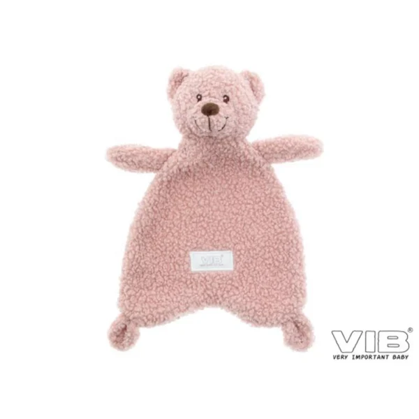 VIB® Knuffeldoekje Teddy roze