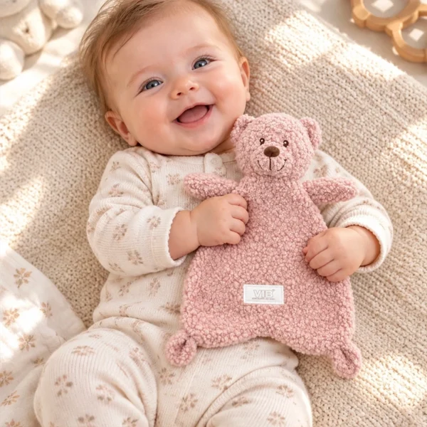 VIB® Knuffeldoekje Teddy roze