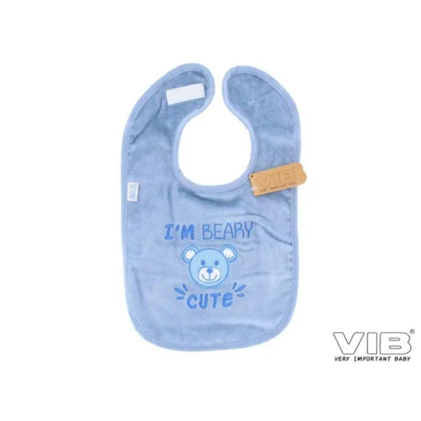 VIB® slabbetje Beary Cute blauw