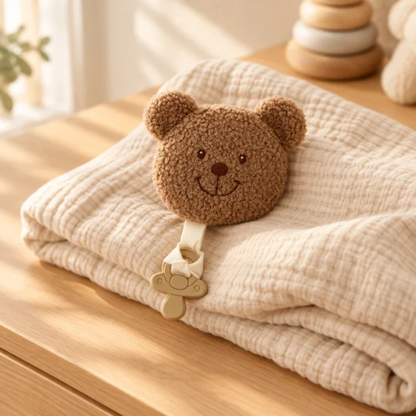 VIB® Berenhoofd Teddy speendoekje