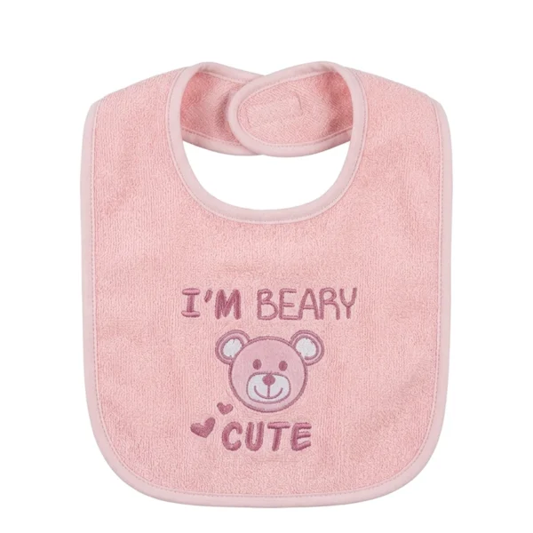 VIB® slabbetje Beary Cute roze