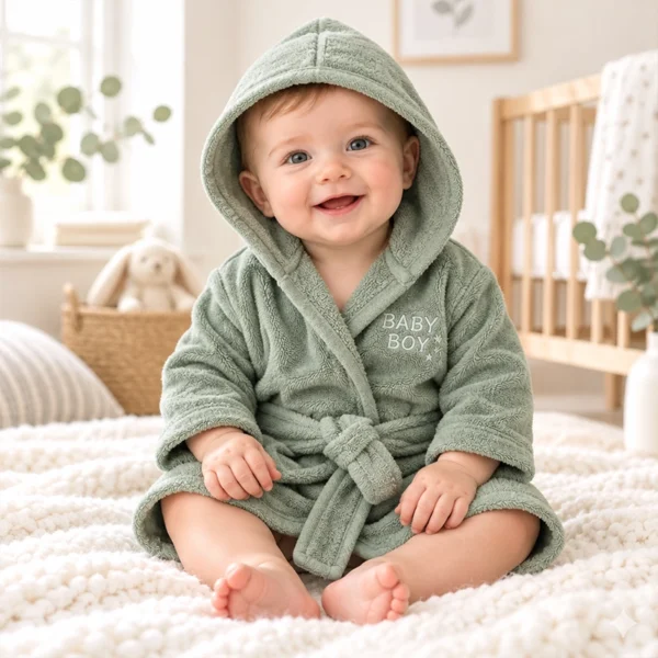 VIB® Badjas Baby Boy groen