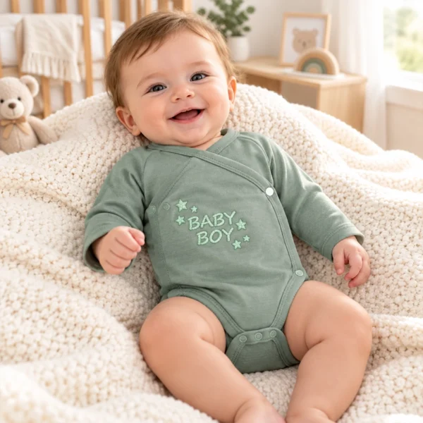VIB® romper Baby Boy groen