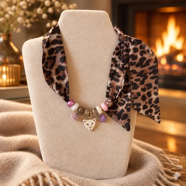 Sjaalketting panther purple