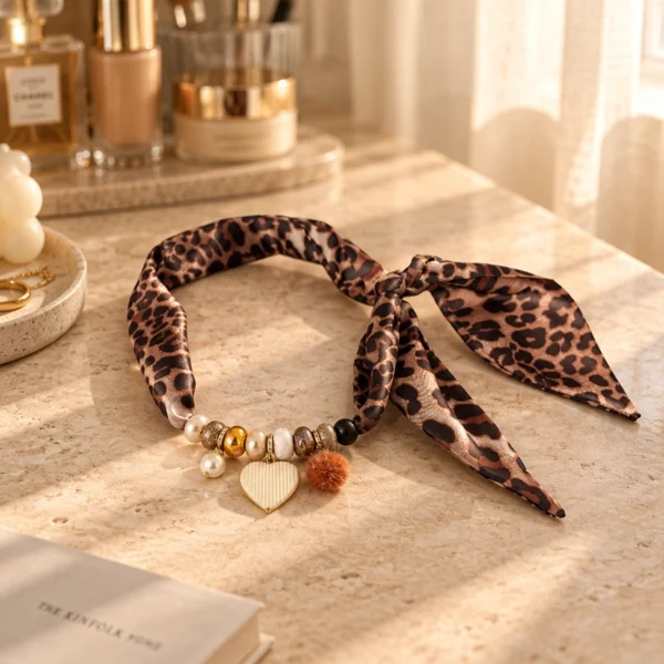 Sjaalketting panther oranje