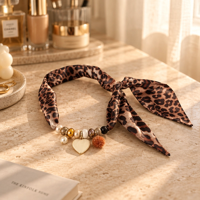 Sjaalketting panther oranje