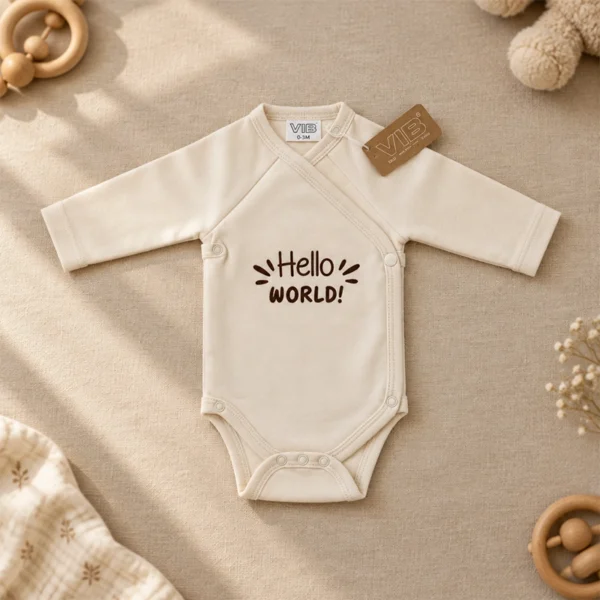 VIB® romper Hello World beige